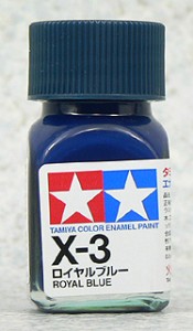 TAMIYA 琺瑯系油性漆 10ml 亮光寶藍色 X-3